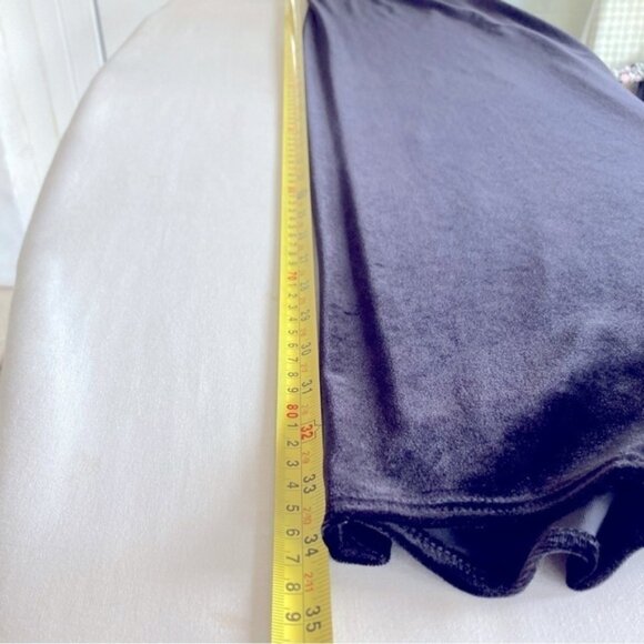 Mirasol Y2K Women’s L Maxi Black Velour Skirt Bias Ruffle Witchy  WhimsiGoth - Picture 7 of 10